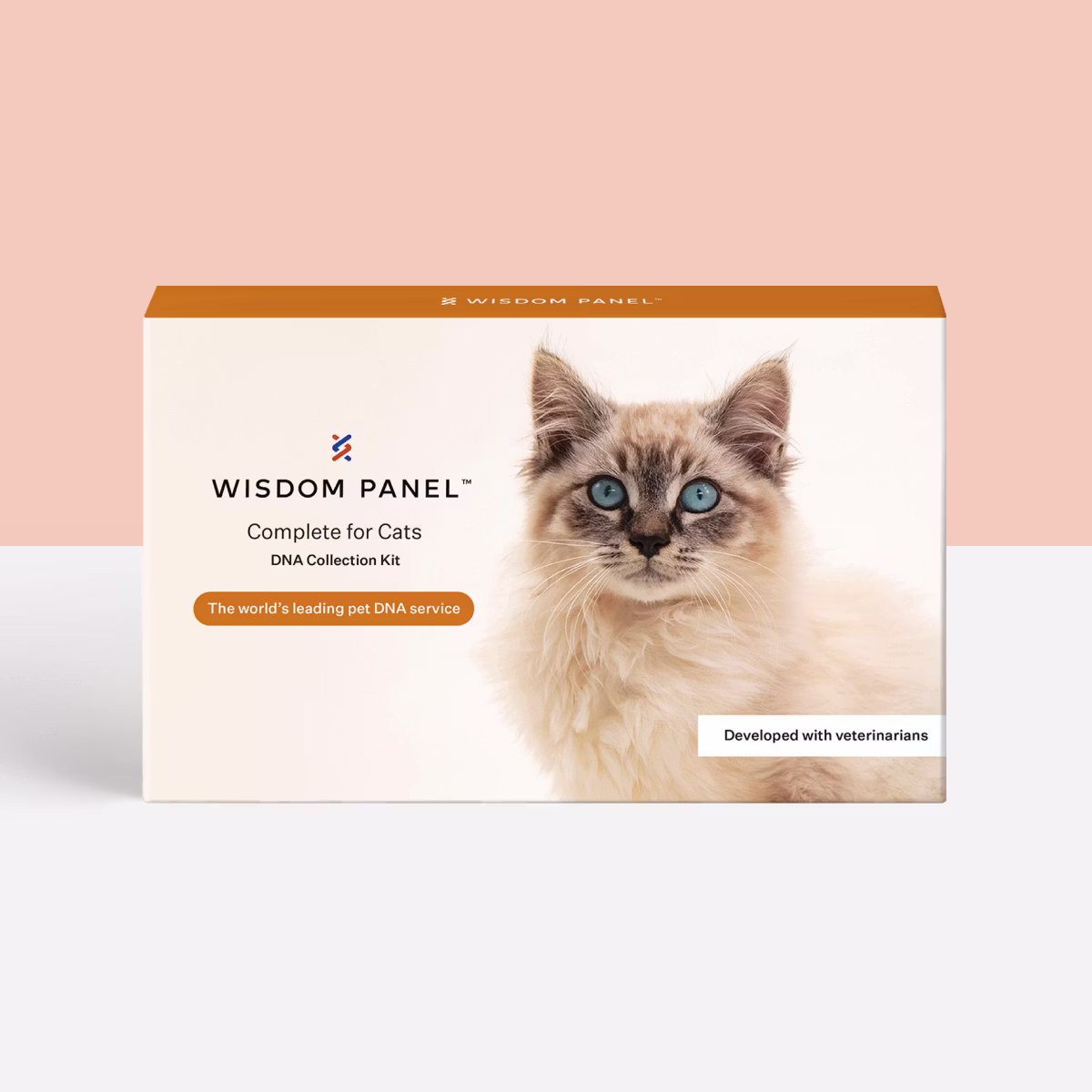 Image of the Wisdom Panel Complete for Cats product box. 